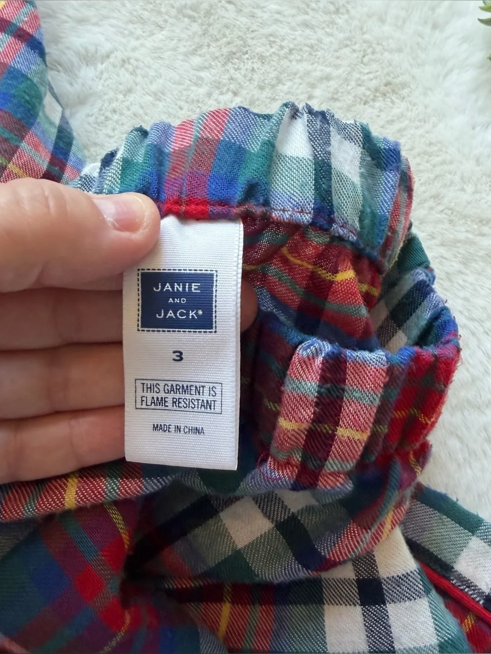Janie & Jack | EUC - Tartan Holiday Flannel PJ Set | Size 3